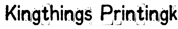 Kingthings Printingkit font preview